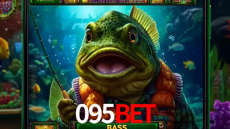 Personagem de peixe pescador do popular jogo de slot com tema de pescaria, uma das emocionantes opções de caça-níqueis para jogar e ganhar no cassino 095BET.